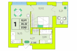 1к 37,93 м.кв.1/16